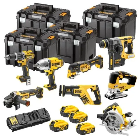 DCK865P4T-QW Dewalt Verktygspaket med batteri och laddare Populär
